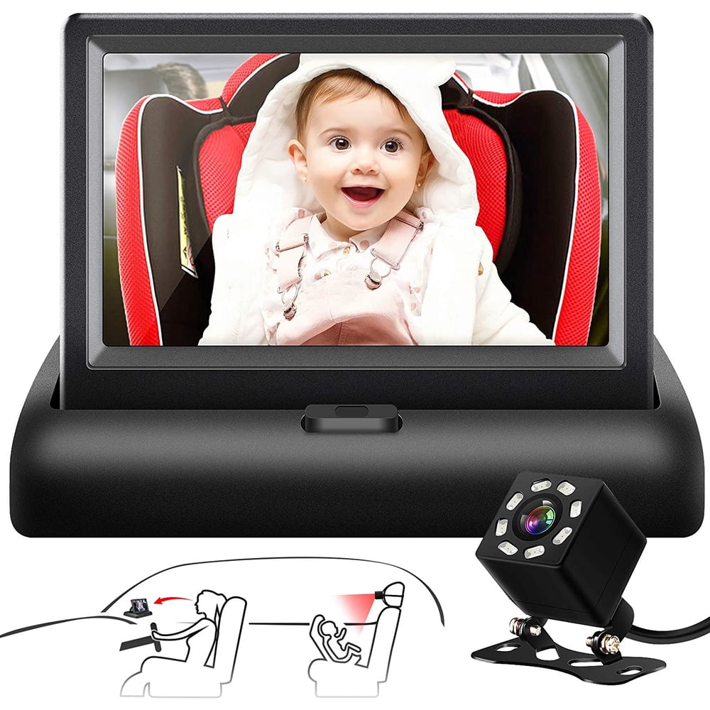 Shynerk Baby Car Mirror, 4.3'' HD Night Vision Function