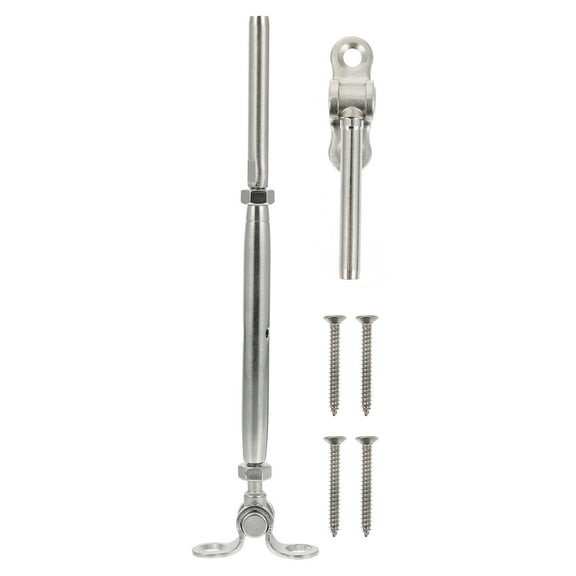 SEWACC Turnbuckle Kit 1 Set Cable Railing Kit Silver Stainless Steel for Wire Rope