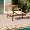 thumbnail image 2 of Alaterre Furniture Orwell Outdoor Acacia Wood Bench and Cocktail Table, Natural, 2 of 14