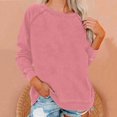 thumbnail image 1 of EIMELI Chemise Femme Liquidation Grande Taille Femme Décontractée Manches Longues Unie Ample Col Rond Chemisier Haut Rouge TG, 1 of 6