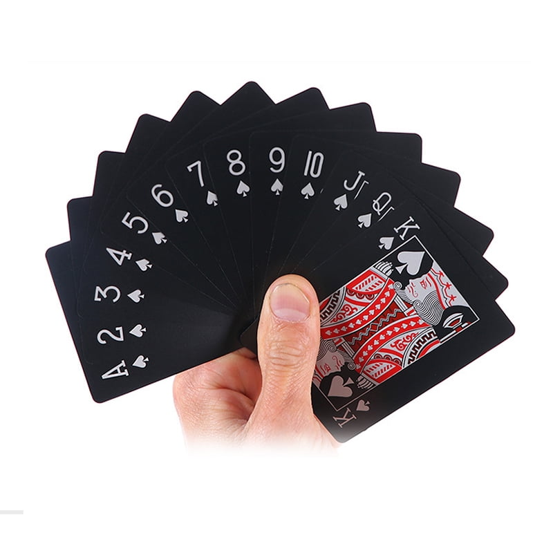Professional Playing Cards Poker Game Plastic Deck Waterproof Diamond Black Blue 