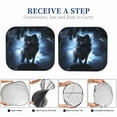 thumbnail image 6 of Balery 2 Piece Night Scene of Wolves Car Windshield Sun Shade|Foldable Front Windshield Shade for Car Front Window for Most Sedans SUV Truck-Large, 6 of 7