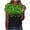 #010-Multicolor, variant on Craaazy Womens St. Patrick's Day Printed Short Sleeve Crewneck Spring/Summer Tops Gifts
