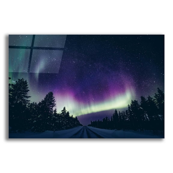 Epic Art 'Colorful Polar Arctic Northern Lights' by Epic Portfolio, Acrylic Glass Wall Art, 24"x16"