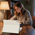 thumbnail image 4 of KVTVOU Keyboard Case for iPad A16 11 inch 2025 / 10th Generation 10.9 inch 2022, Detachable Wireless Keyboard Cover with Pencil Holder for iPad 11/10th Gen,  White, 4 of 8