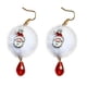 thumbnail image 2 of Womens Girls Festive1 Par Christmas Drop Dangle Earrings Joyas para Favores de de Navidad , santa esponjoso Salvador pendiente de tema navideño, 2 of 6
