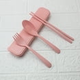 thumbnail image 1 of Wheat Stalk Cutlery Set Chopsticks Spoon Fork Utensils Set Utensils With Case Wheat Stalk Cutlery Set Dinner Chopsticks Spoon Fork Set Portable Utensils With Case For Home Office, 1 of 1
