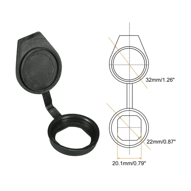 Unique Bargains 22mm Door Lock Dust Cover, 8 Pack Rubber