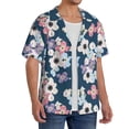 thumbnail image 2 of Gukieu Flowers Print Men's Short-sleeved Shirts, Button-down Pocket Shirts, T-shirts, Beach Vacation Travel Summer Clothing-Medium, 2 of 5
