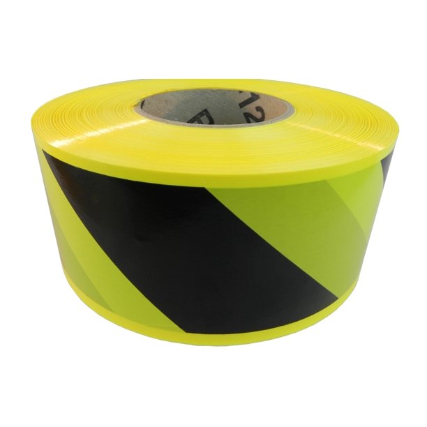 WOD Tape Flagging Tape 3 in. x 1000 ft. Black and Yellow Caution Tape