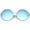 Silver / Blue Mirror, variant on sunglassLA Female Oversize Metal Frame Slim Temple Colored Mirror Lens Hexagon Sunglasses 63mm (Silver / Blue Mirror) - 63mm