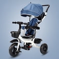 thumbnail image 1 of Tricycle Poussette 3-en-1 pour Bébé Tricycle pour Enfants Tricycle de Poussée pour Bébé Vélo Détachable avec Poignée de Poussée Réglable Vélo Jouet pour Enfants Tout-Petits, 1 of 6