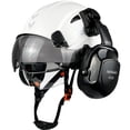 thumbnail image 2 of Casco de seguridad para la construcción, protección para los ojos, antigolpes, reducción de ruido, orejeras, gorro de protección para la cabeza, para el campo, 2 of 3