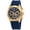 Gold Tone And Blue, variant on Preston Sport men's japanese quartz silicone strap blue dial 41 mm case case watch 1034APRR