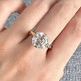 thumbnail image 2 of solitaire jewels 5CT Asscher Moissanite Double Prong Solitaire Engagement Ring For Women, 14K Yellow Gold, 2 of 6