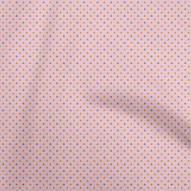 oneOone Velvet Light Pink Fabric Geometric Craft Projects Decor Fabric Printed By The Yard 58 Inch Wide
