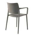 thumbnail image 4 of Omax Decor Cleo Arm Resin Patio Dining Chair in Taupe - (Set of 2), 4 of 5