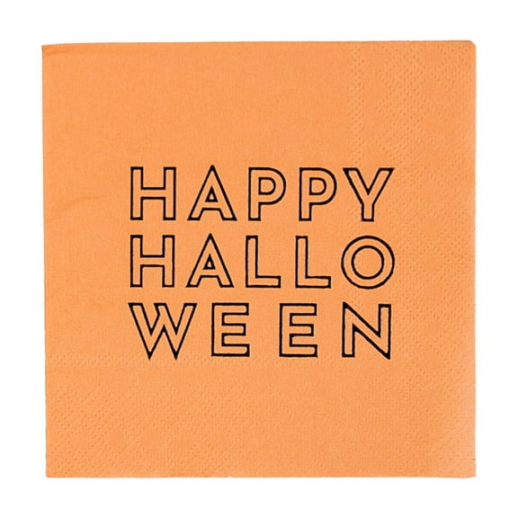 Happy Halloween Orange Cocktail Napkins - 20ct