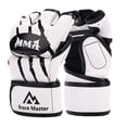 thumbnail image 1 of Guantes de MMA, equipo de entrenamiento, guantes de artes marciales, guantes portátiles y cómodos de cuero PU para kickboxing para hombres y mujeres, M, 1 of 8