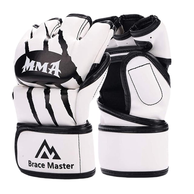 Guantes de MMA, equipo de entrenamiento, guantes de artes marciales, guantes portátiles y cómodos de cuero PU para kickboxing para hombres y mujeres, M