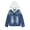WhiteCap-2276, variant on KIDSCOOL SPACE Little Girl Pink Detachable Hood Flower Embroidered Jean Jacket,Pink Cap,7-8 Years