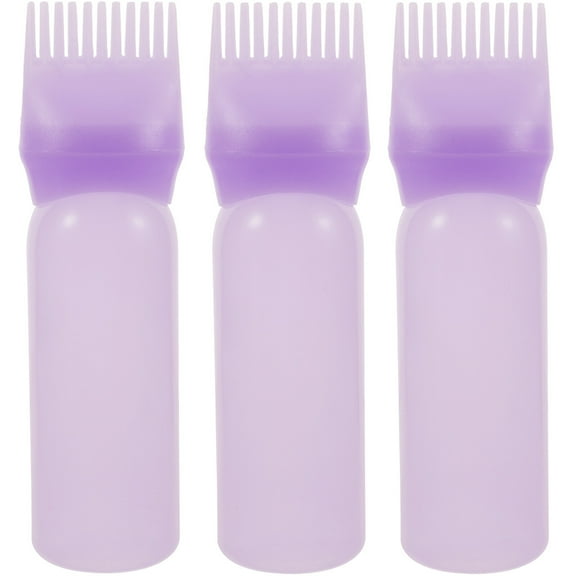 3pcs Root Comb Applicator Bottle Hair Oil Applicator Bottle Hair Dye Comb Bottle