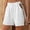 695#White, variant on Heisall Color Block Shorts for Women Loose Knee Length Wide Leg Casual Summer Bermuda Shorts