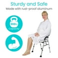 thumbnail image 2 of Vive Foldable Shower Chair for Elderly & Disabled – Portable Shower Seat with Back & Arms for Seniors & Handicap Use, 2 of 9