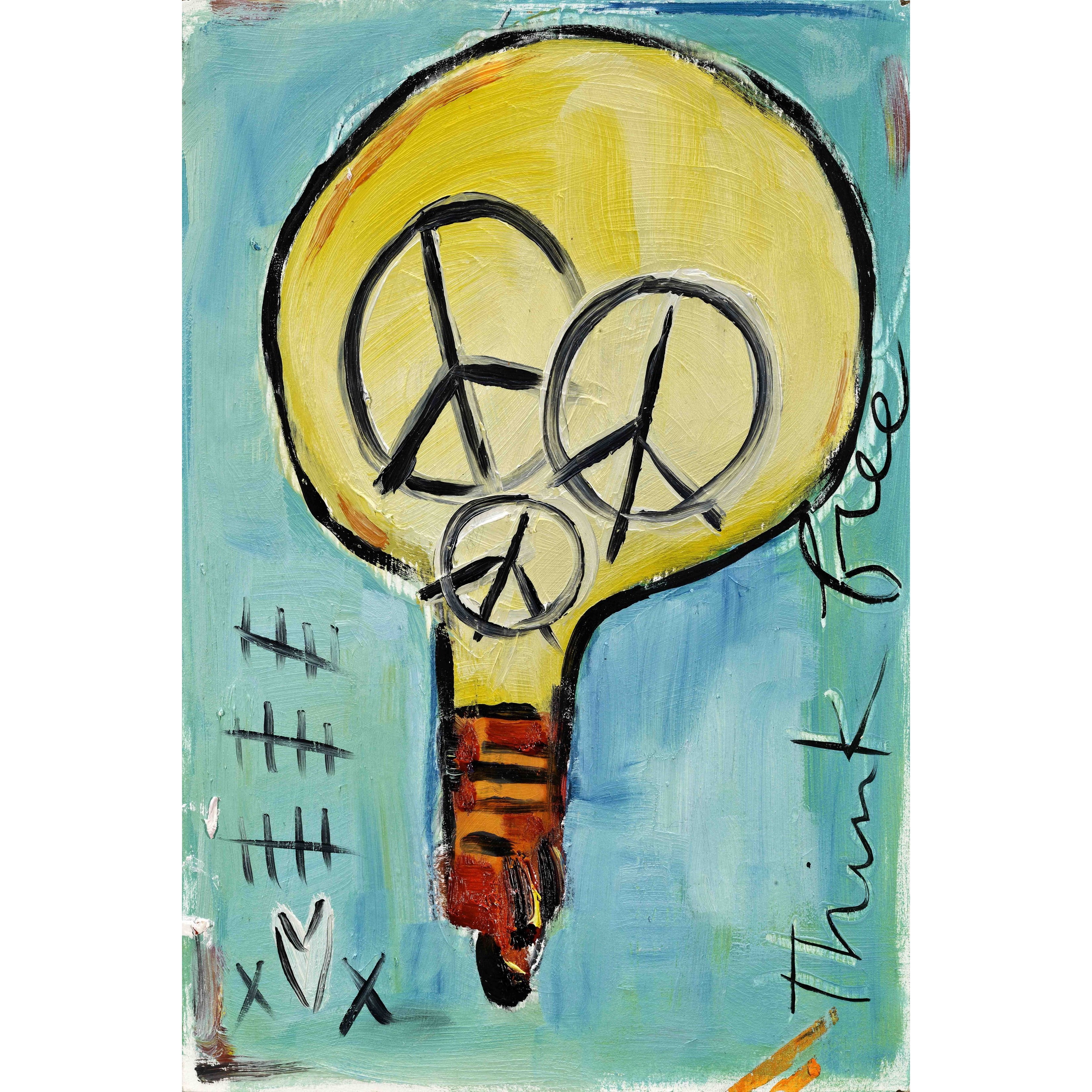 Marmont Hill "Light Bulb" by Tori Campisi  Painting Print on Canvas