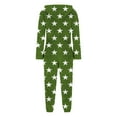 thumbnail image 5 of Xdegoge Adult Onesies Fleece Pajamas Fuzzy Hooded Zip Up One Piece Jumpsuit Heart Graphic Loungewear Sleep Pajama Sherpa Warm Winter Clothes, 5 of 5