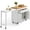 75.3"White+Extendable Table, variant on Kitchen Island, Lofka 41.7" W Kitchen Island with Storage, Rolling Island Table with Drop Leaf, Adjustable Shelf, Spice/Towel Rack, White