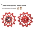 thumbnail image 3 of Ceramic Bearing Rear Derailleur Pulley for Road & Mountain Bikes - Lightweight Aluminum Alloy Guide Wheel with 12T/14T Gear Options, Smooth Rotation, Easy Installation (12T, Red), 3 of 6