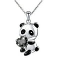 thumbnail image 2 of Joernso Pendant Necklace Panda Embrace Heart Exquisite Jewelry Cartoon Animal Necklace for Daily Wear, 2 of 8