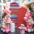 Rainbow Striped Arch Backdrop Cover 6 FT,Spandex Wedding Arch Stand ...