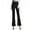 Black, variant on Women's High Waist Flared Trousers Slim Fit Stretch Bootcut Draped Casual Pants for Everyday Wear Khaki XL