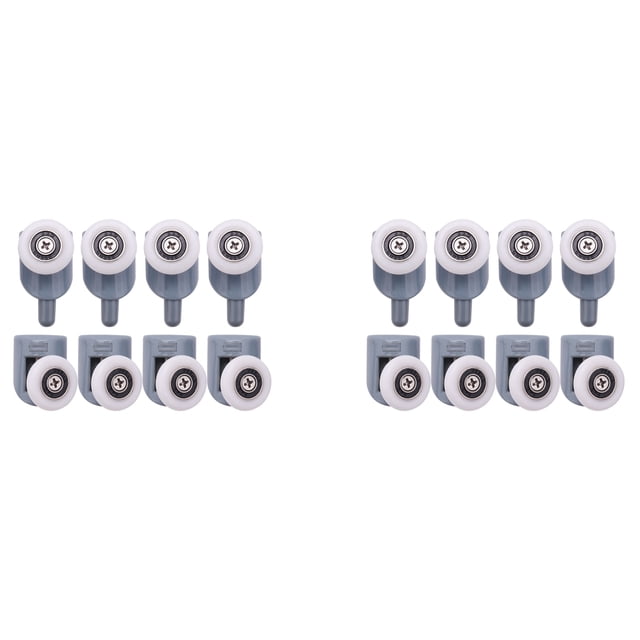 16 Pcs Rouleaux de Roulettes pour Porte de Douche Rouleaux de Porte Coulissante Pièces de Rechange de Douche (Roue Unique)