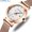 Coffee, variant on Women Watches Top Brand Luxury Japan Quartz Movement Stainless Steel Sliver White Dial Waterproof Wristwatches relogio feminino