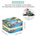 thumbnail image 5 of Claus Beach Travel Portable Square Earring Organizer with Necklace Holder - Jewelry Box, Display Case - Store Rings, Earrings, Necklaces, Bracelets - Suitable for Girls and Women, 5 of 6