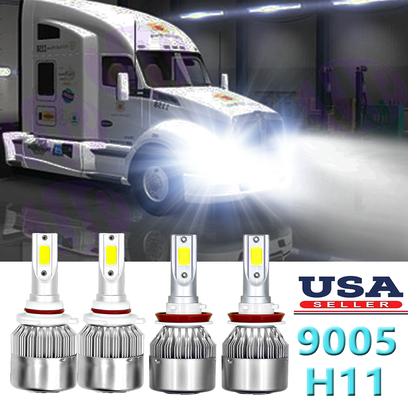 9005 + H11 for Kenworth T680 T880 20132019 Hi Lo Beam LED Headlight