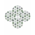 thumbnail image 7 of 15 Inch Round Placemats Set of 4, Green Geometric Non Slip Heat Insulation PP Table Mats, Vintage Moroccan Rhombic Bohemia Gray Washable Place Mats for Kitchen Dining Party Table Decor, 7 of 7
