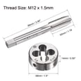 thumbnail image 2 of Unique Bargains M12 x 1.5mm Metric Tap and Die Set Machine Thread Tap with Round Die, 2 of 6