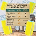 thumbnail image 2 of Shoe Washing Machine Bag 2-Pack Reusable Yellow Value Pack for Tennis Sneakers & Slippers Secure Zipper Lock Quiet Tangle-Free 360° Deep Clean - Laundry, 2 of 7
