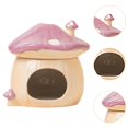 thumbnail image 6 of Hamster Hideout Ceramic Cartoon Design Mushroom House Durable Material for Gerbils Chinchillas Small Animal Cage, 6 of 9