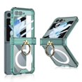 thumbnail image 1 of Funda Z Flip 5, funda Magsafe transparente compatible con Samsung Galaxy Z Flip 5 con protección de bisagra con soporte de anillo, 1 of 1