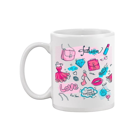 Fashion Doodles Design  Mug Unisex's -Image by Shutterstock