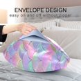 thumbnail image 5 of Satin Pillowcase Envelope Closure Pillow Cover Wrinkle-Resistant & Vibrant Print Mermaid Scale Pattern, 5 of 7