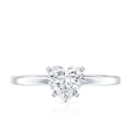 thumbnail image 5 of Rosec Jewels Certified Lab Grown Diamond 7mm Heart Engagement Ring, EF-VS Quality - Ready To Gift, 14K White Gold, US 8.00, 5 of 9