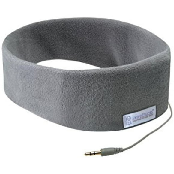 AcousticSheep SleepPhones Classic | Corded Headphones for Sleep, Travel, and More | The Original and Most Comfortable Headphones for Sleeping | Soft Gray - Fleece Fabric (Size M)