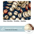 thumbnail image 2 of Baseball Machine Washable Non-Slip Polyester Indoor Floor Rug and Chair Mats, 2 of 6