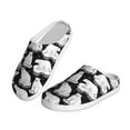 thumbnail image 2 of Daiia Cute Cartoon Polar Bear Print Women’s Fuzzy Slippers Memory Foam Lightweight House Shoes Cozy Loafer Flannel House Shoes-40/41, 2 of 7